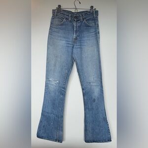 Vintage Orange Tab Levi’s Flare Jeans ca. 1980, Size 30 x 34